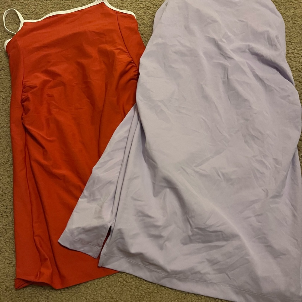 Old Navy Red and Lavender Dresses